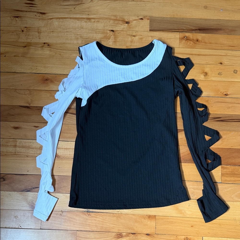Chic Black and White Women's Top